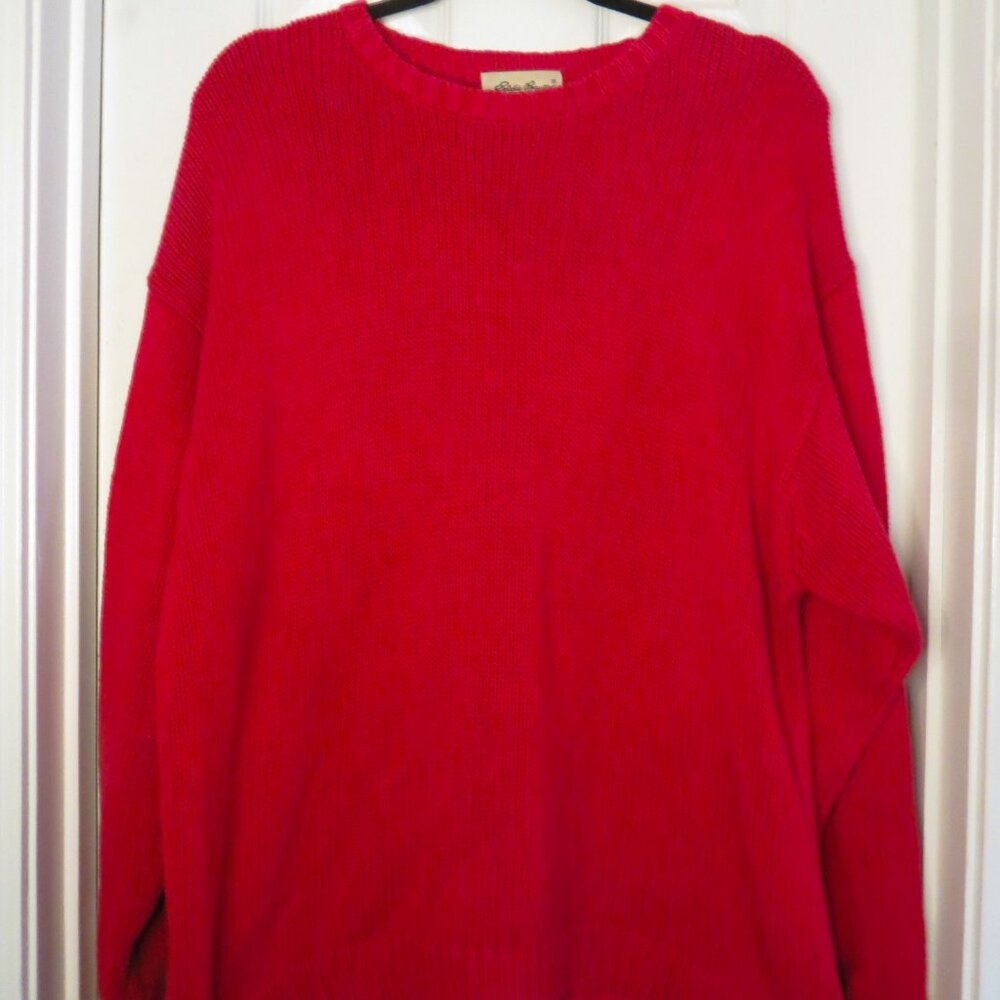 Eddie Bauer Men's Signature Crewneck Sweater - Solid Red